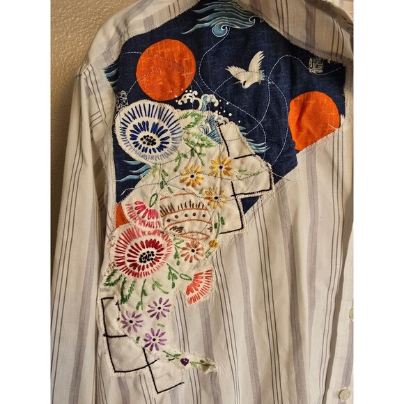 Claire la Faye Button down long sleeve shirt men's size 16.5 vintage - Picture 3 of 10